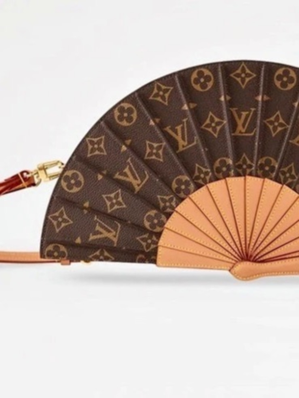 Louis Vuitton Monogram Fan Clutch Brown Like New